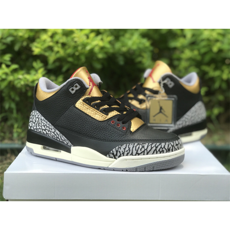 Jordan 3 Atmosphere Gold and Black