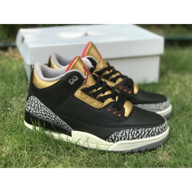 Jordan 3 Atmosphere Gold and Black