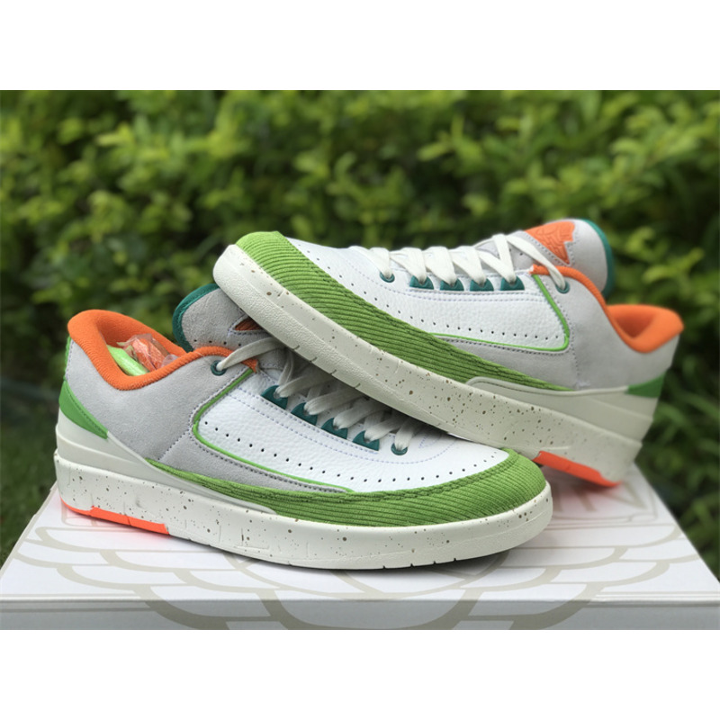 Jordan 2022 Titan x Nike Air Jordan 2 Low Sail Safety Orange Chlorophyll Coconut Milk