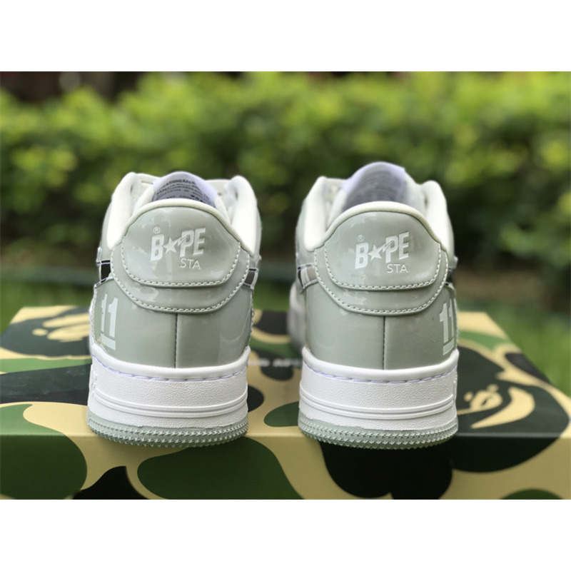 A Bathing Ape Bapesta Gray Sneaker 1H70M91003