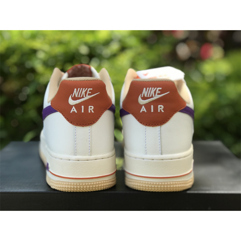 Nike Air Force 1’07 LV8″Milk White/Purple/Dark Orange