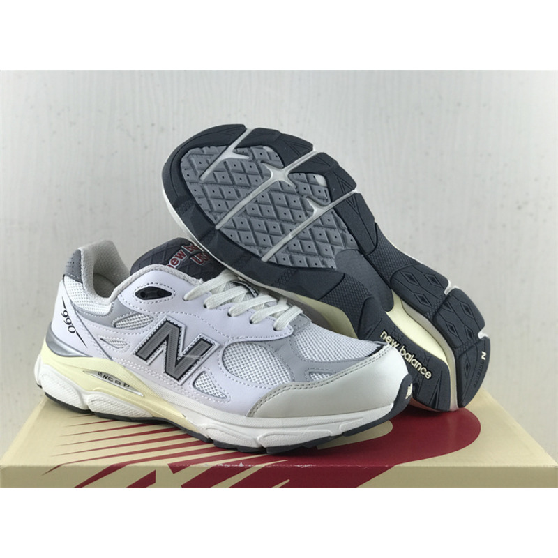 New Balance Gray & Off-White 990V3 Sneakers