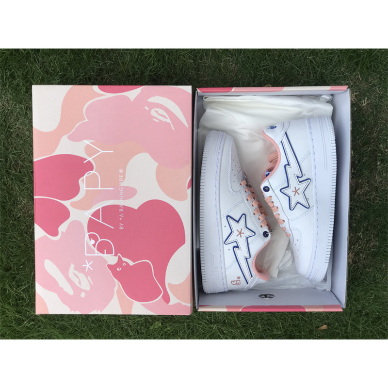 A Bathing Ape Bape Sta Bapy White Pink