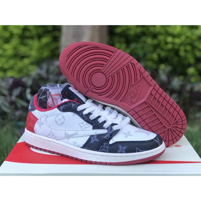 Nike Jordan 1 Low Travis Scott in  Black Red