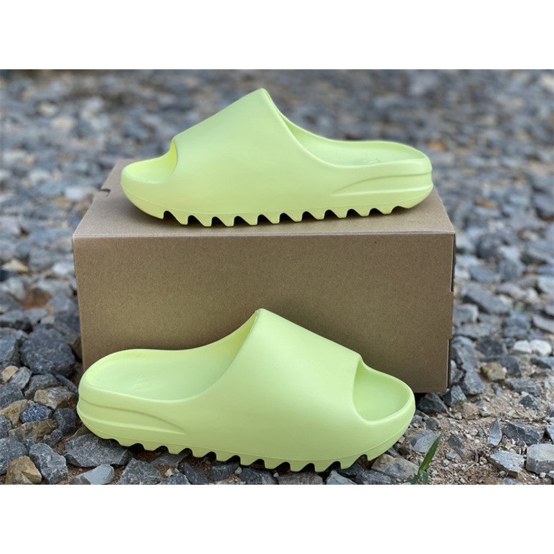 Ad*s yeezy slides glow green