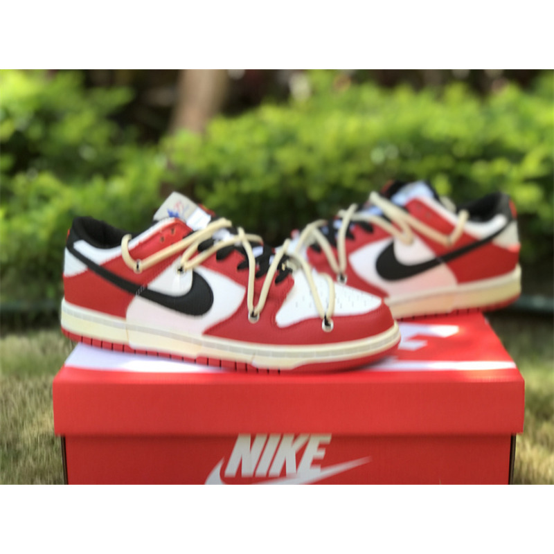 Nike Dunk Low EMB NBA Chicago Red White Black