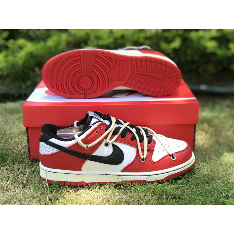 Nike Dunk Low EMB NBA Chicago Red White Black