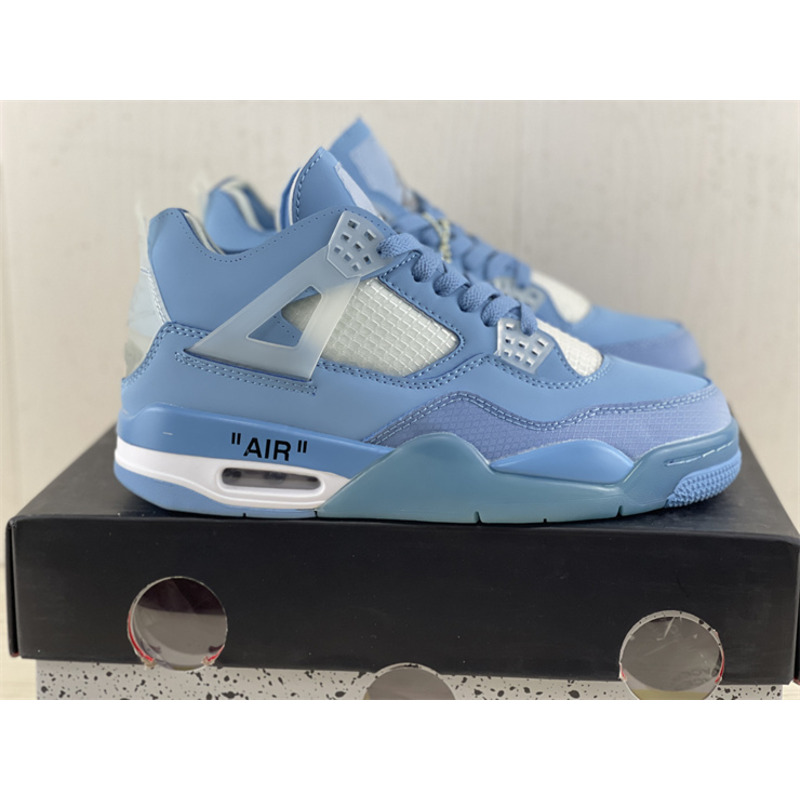 Off White X Air Jordan 4 Blue Sail