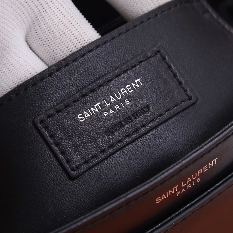 Saint Laurent Solferino Small Leather Shoulder Bag Black