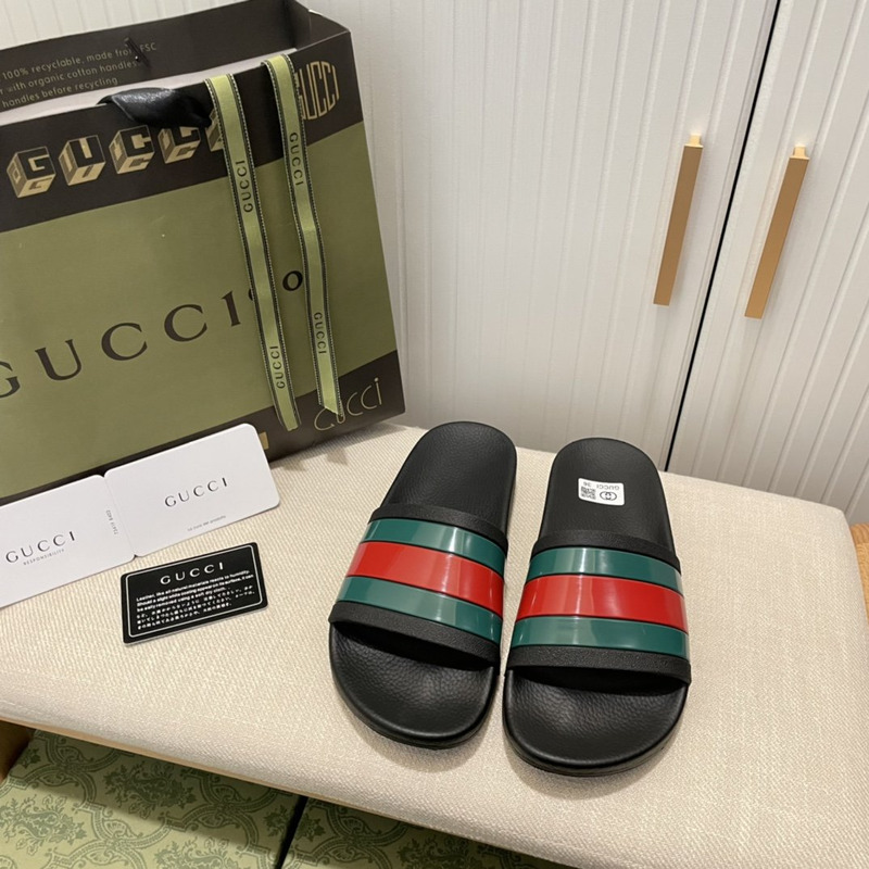 G*u*i men''s web rubber slide sandal black