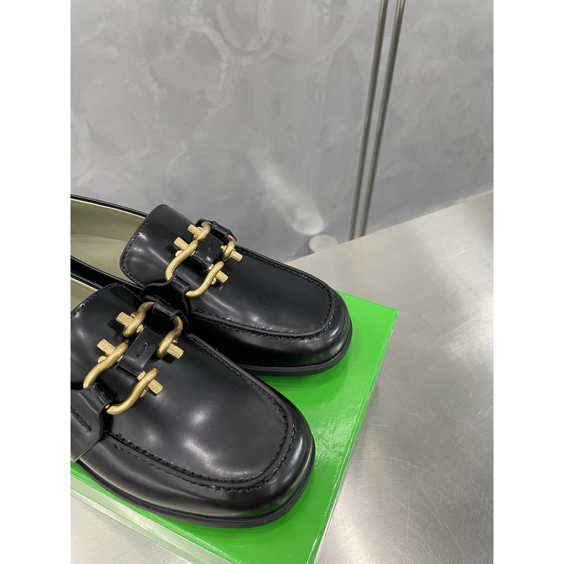 Bo*te*ga ve*ne*ta madame metal buckle loafers black