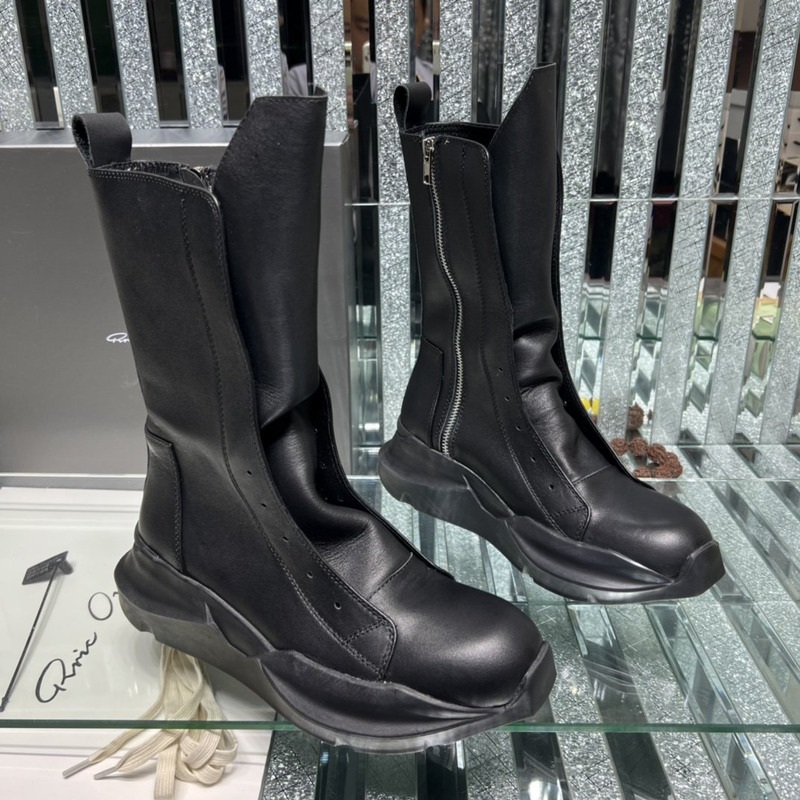 Rick Owens FW22 Strobe Geth Army Boots Black