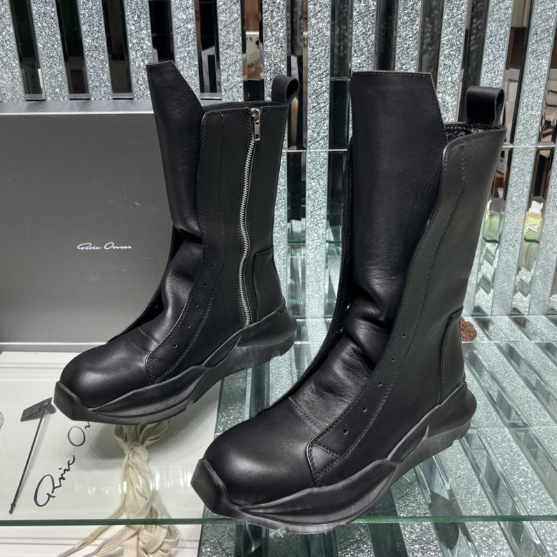 Rick Owens FW22 Strobe Geth Army Boots Black