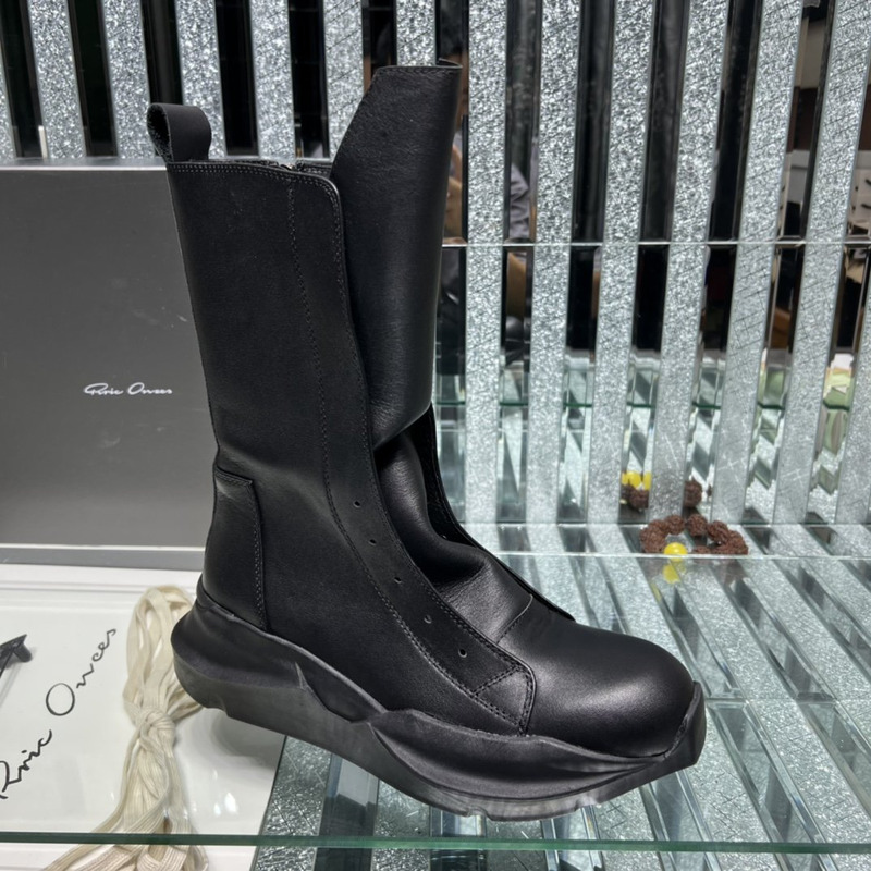 Rick Owens FW22 Strobe Geth Army Boots Black