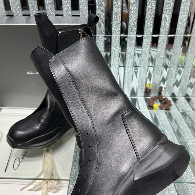 Rick Owens FW22 Strobe Geth Army Boots Black