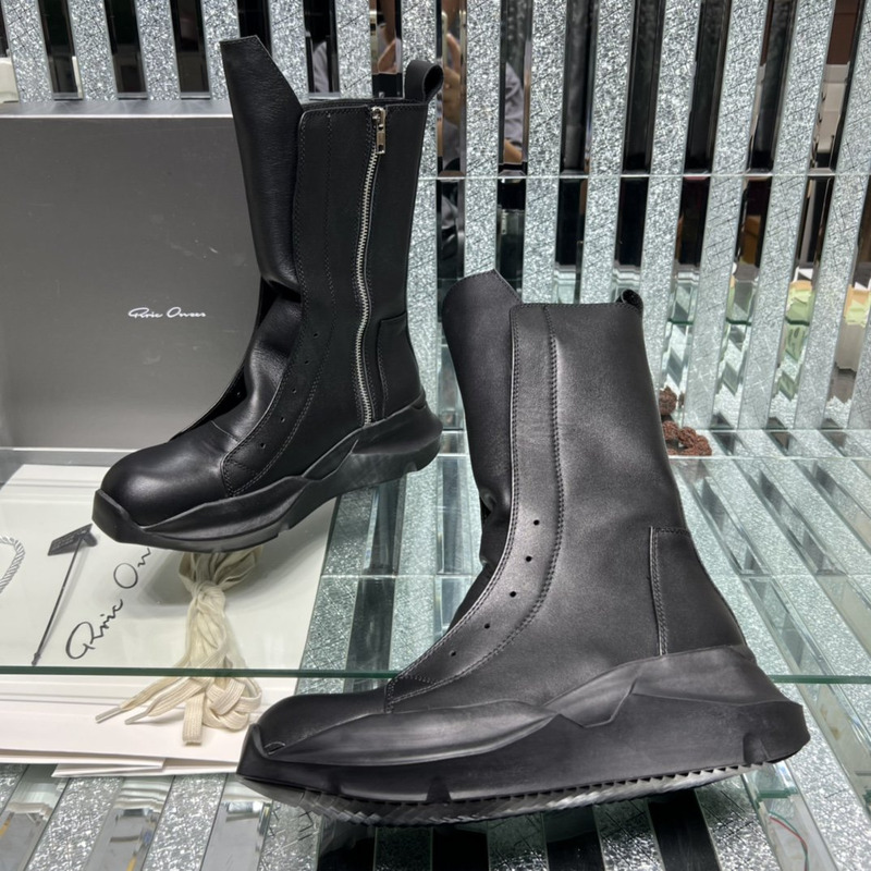 Rick Owens FW22 Strobe Geth Army Boots Black