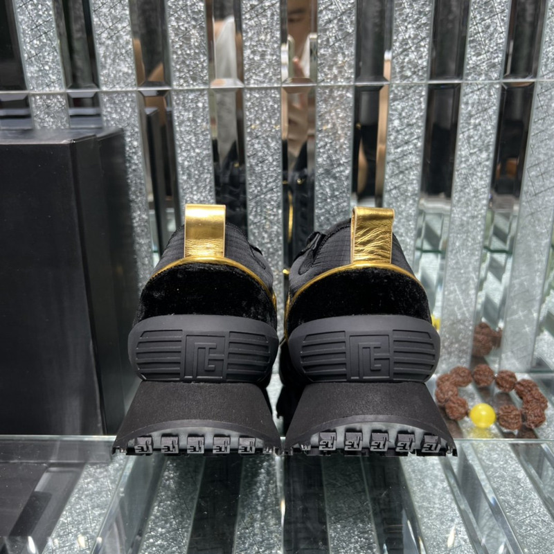 Balmain Racer Sneakers Black and Gold