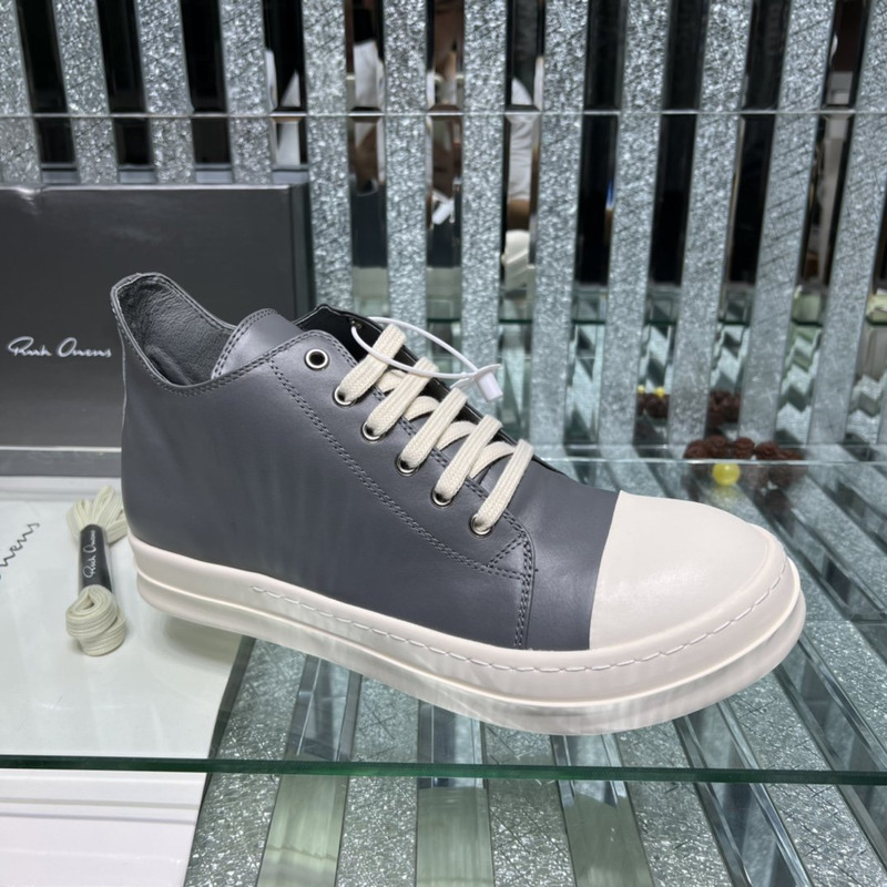 Rick Owens Classic Low Sneakers Grey-blue