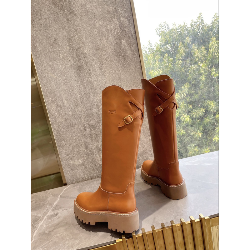 Ce**e margaret high boot in calfskin tan