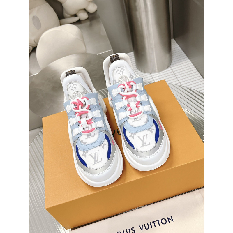 l**is V*t*n lv archlight trainers white grey monogram