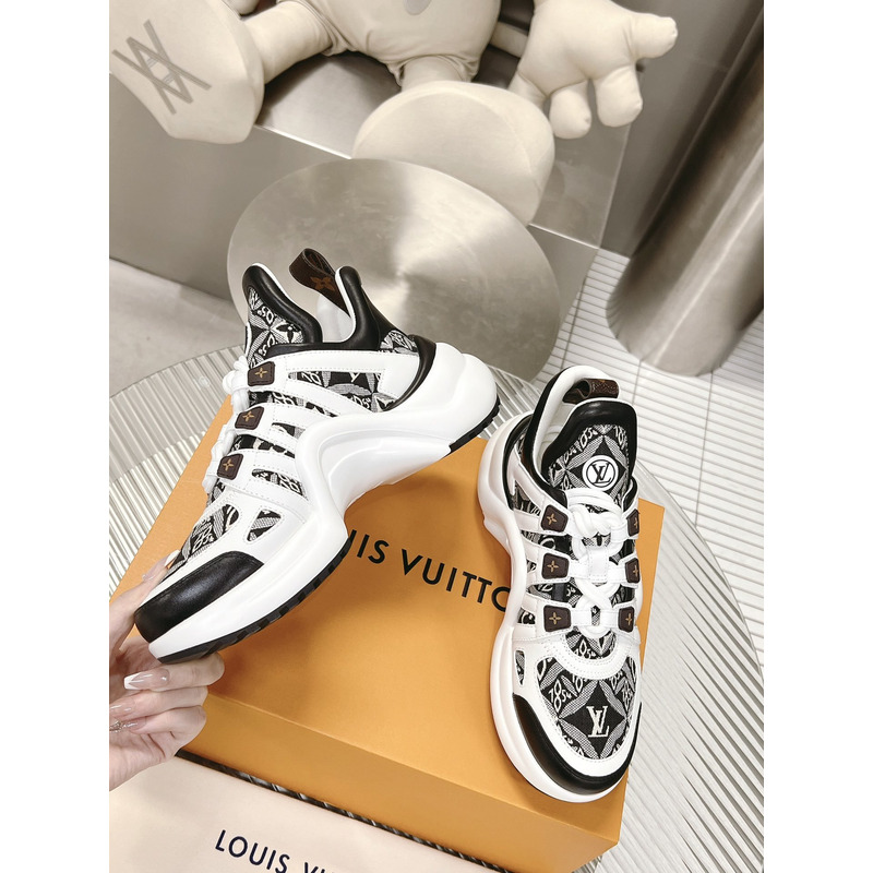 l**is V*t*n lv archlight trainers black white monogram