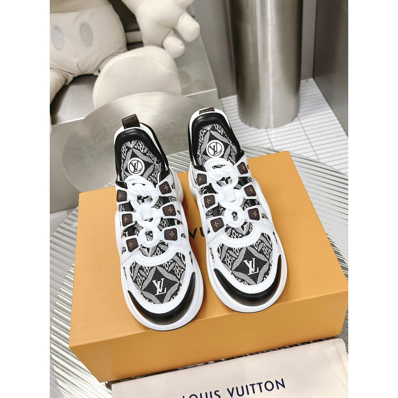 l**is V*t*n lv archlight trainers black white monogram