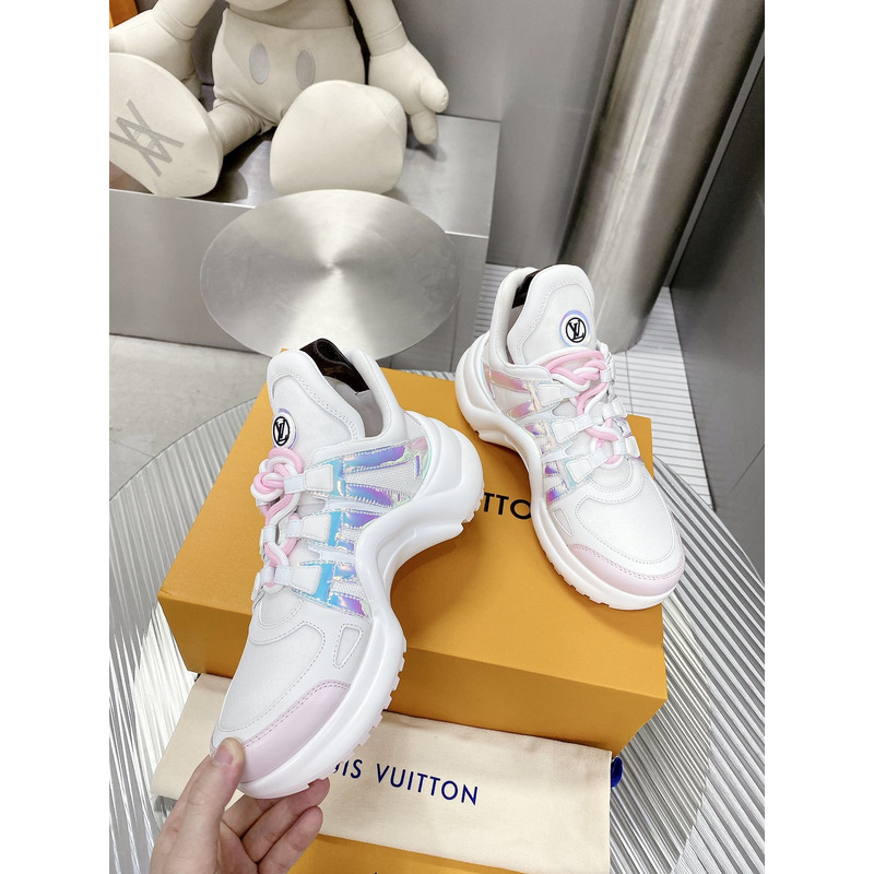 l**is V*t*n lv archlight trainers white/pink