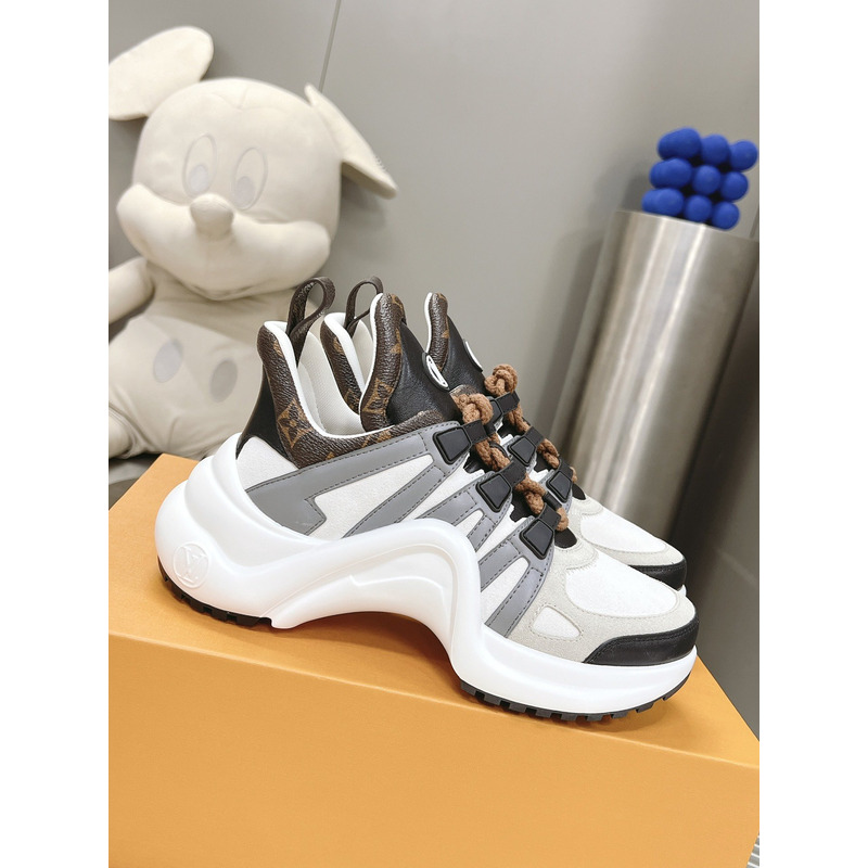 l**is V*t*n lv archlight trainers white/silver/brown