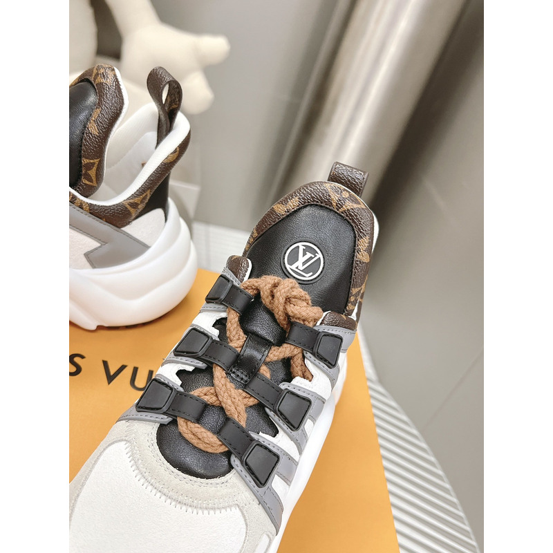 l**is V*t*n lv archlight trainers white/silver/brown