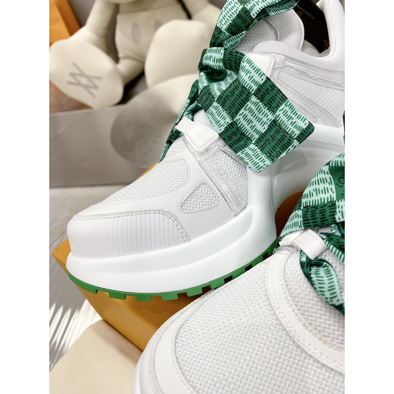 l**is V*t*n lv archlight trainers white green damier