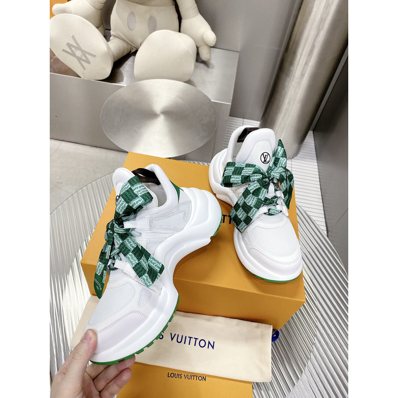 l**is V*t*n lv archlight trainers white green damier