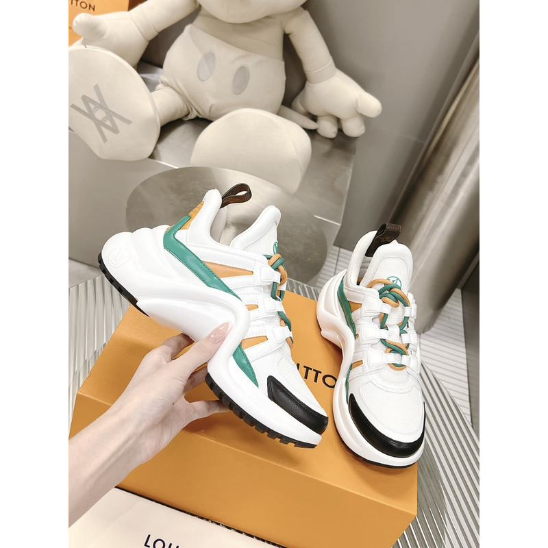 l**is V*t*n lv archlight trainers white/green/black