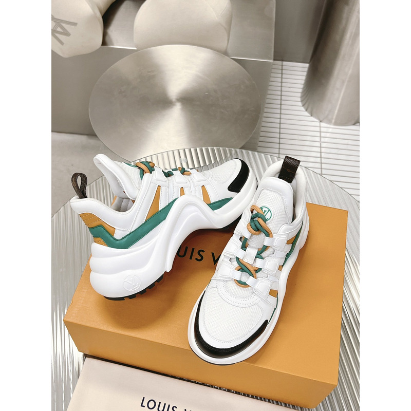 l**is V*t*n lv archlight trainers white/green/black