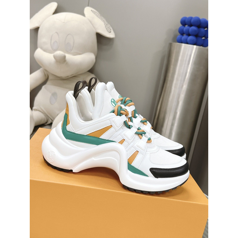 l**is V*t*n lv archlight trainers white/green/black