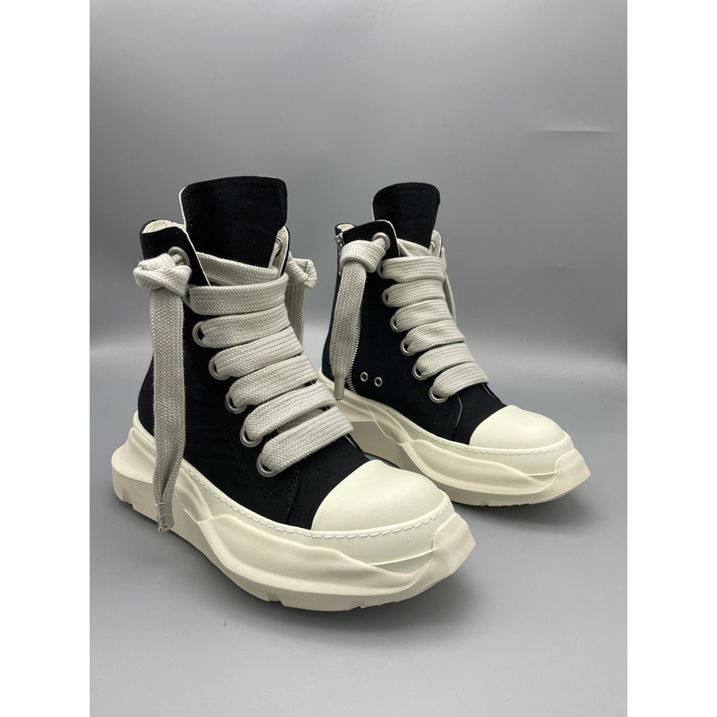 Rick Owens Abstract High Top Sneakers Black