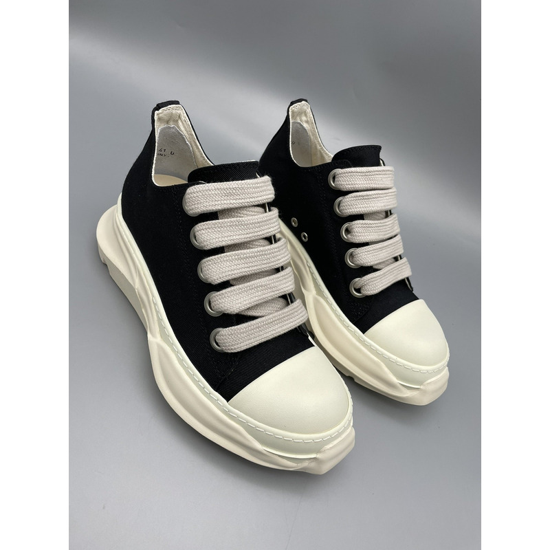 Rick Owens DRKSHDW Fogachine Cotton Denim Megalace Abstract Low Black Milk