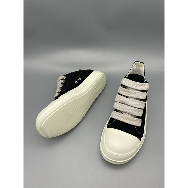 Rick Owens Ro Drkshdw Jumbo Laces Ramones Low Sneakers Black