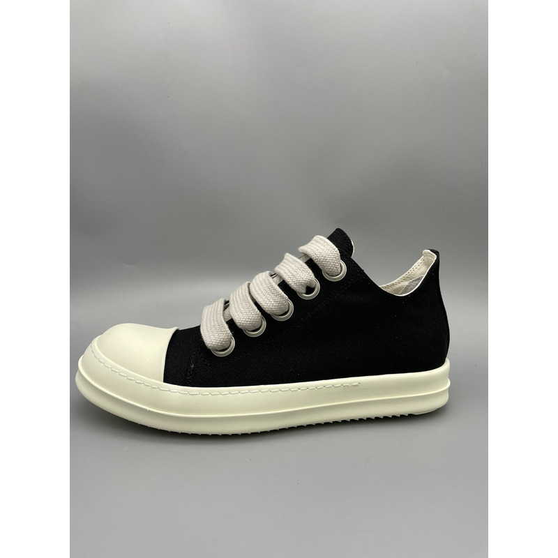 Rick Owens Ro Drkshdw Jumbo Laces Ramones Low Sneakers Black