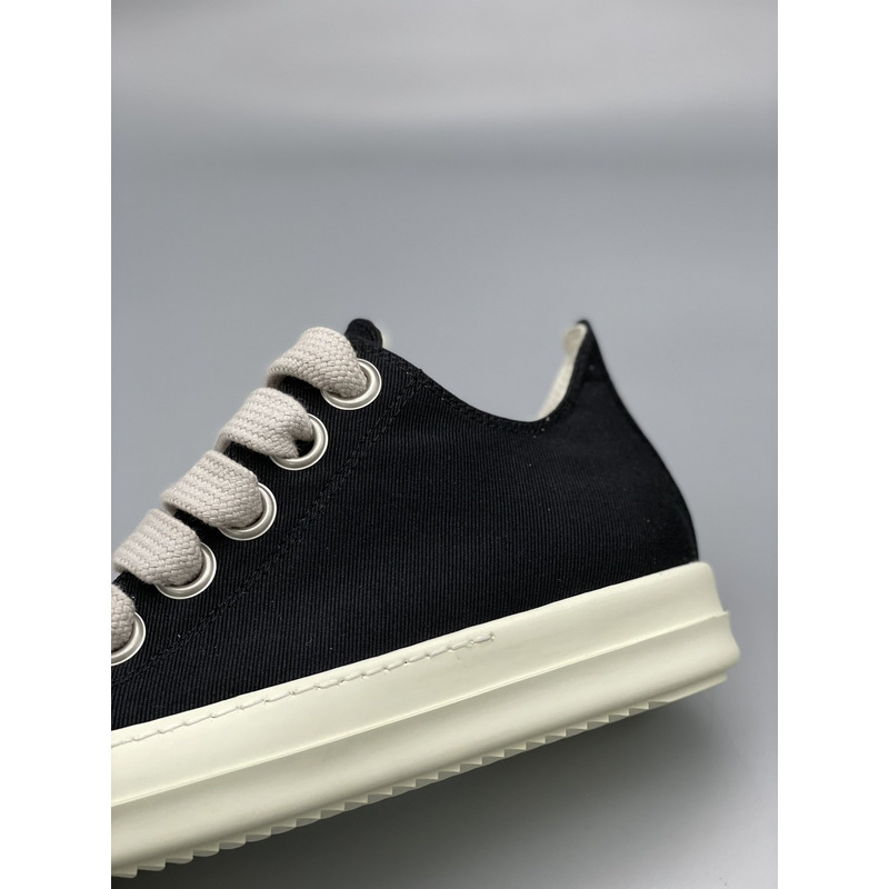 Rick Owens Ro Drkshdw Jumbo Laces Ramones Low Sneakers Black