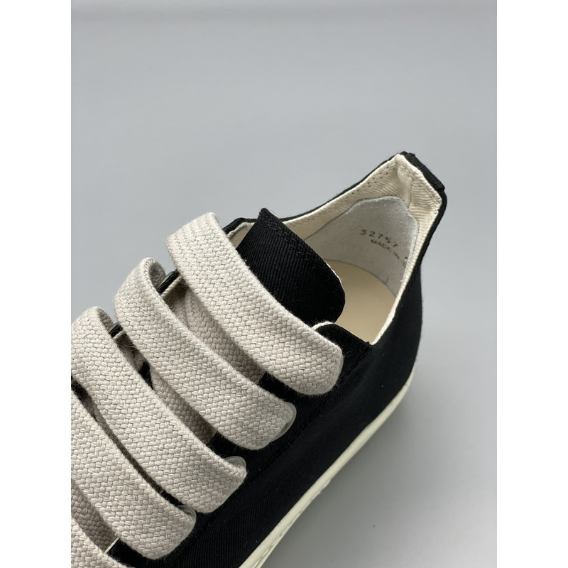 Rick Owens Ro Drkshdw Jumbo Laces Ramones Low Sneakers Black