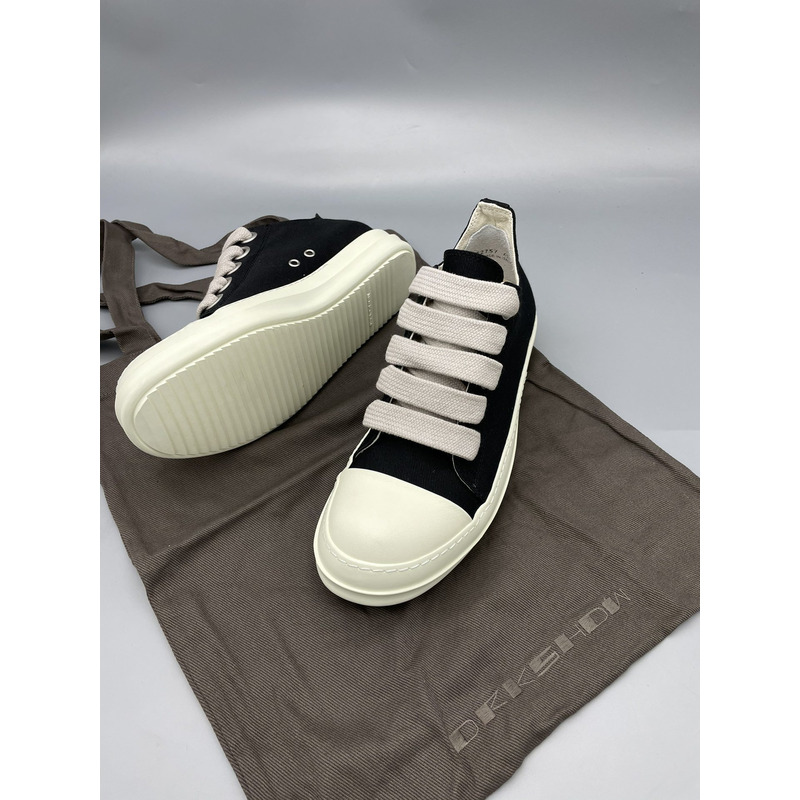 Rick Owens Ro Drkshdw Jumbo Laces Ramones Low Sneakers Black