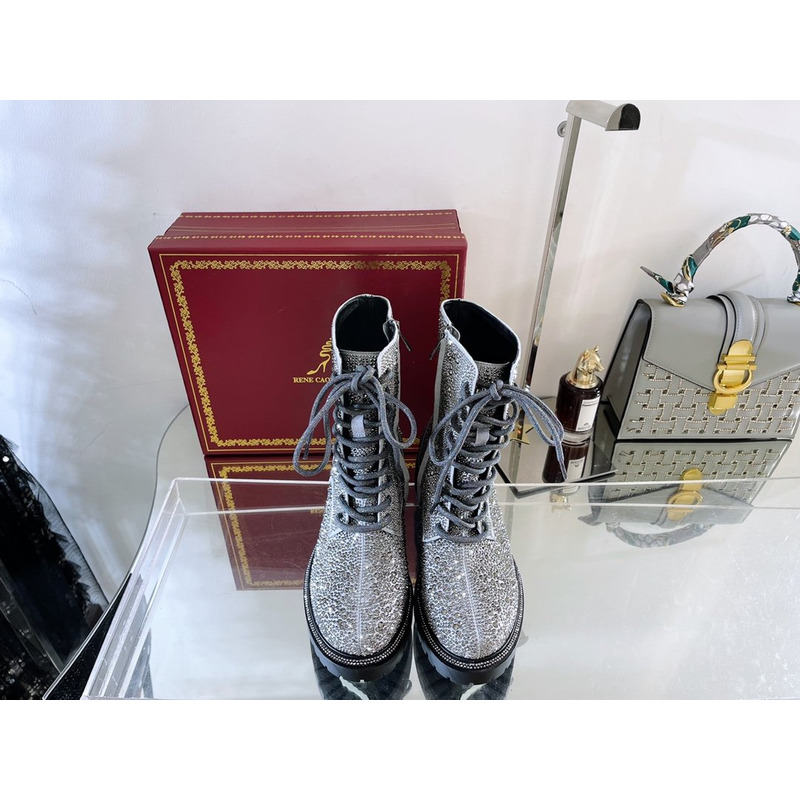 Rene Caovilla Bling Boots Silver