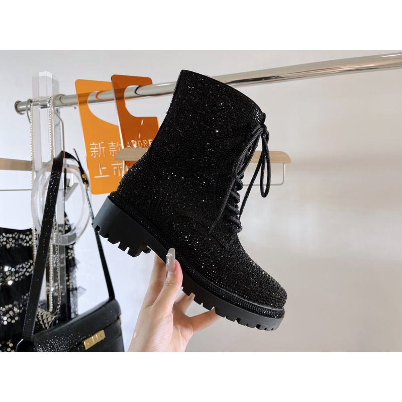 Rene Caovilla Bling Boots Black