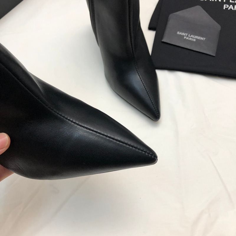 Saint Laurent Opyum Booties with Black Heel Ankle Boots