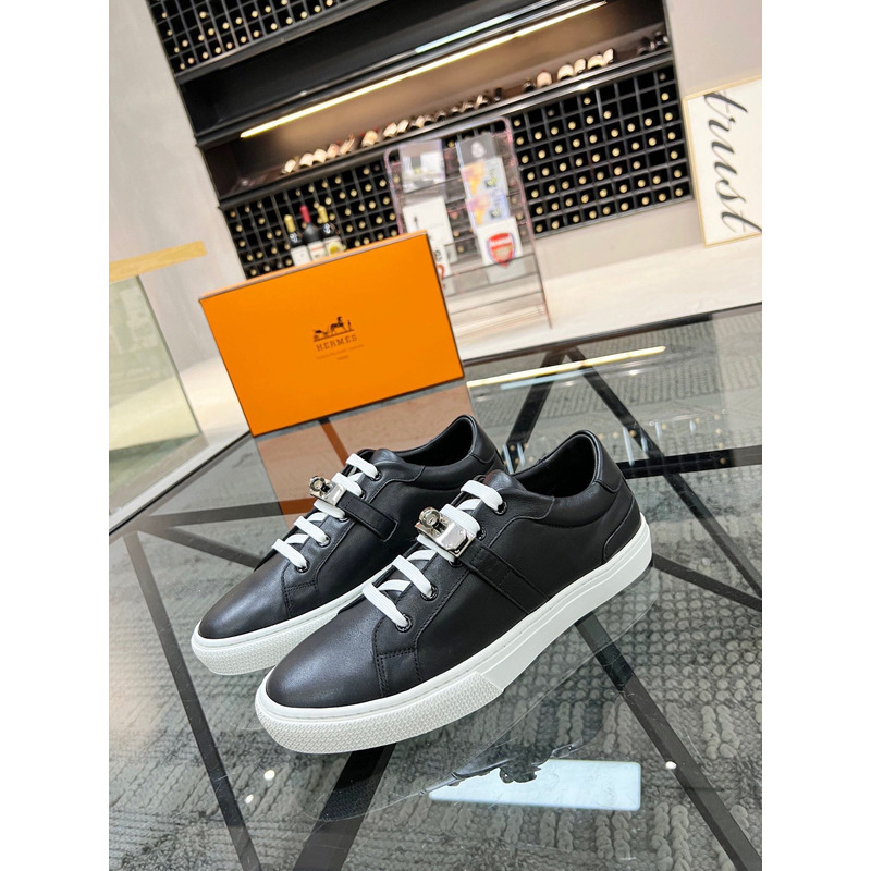 H**mes kelly day low-top sneakers black/silver