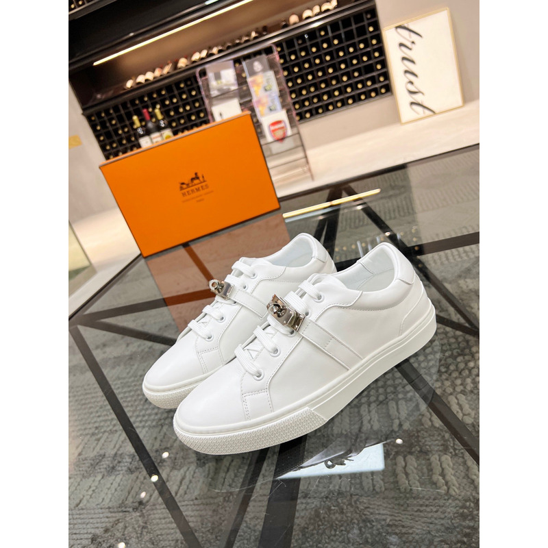 H**mes kelly day low-top sneakers white/silver