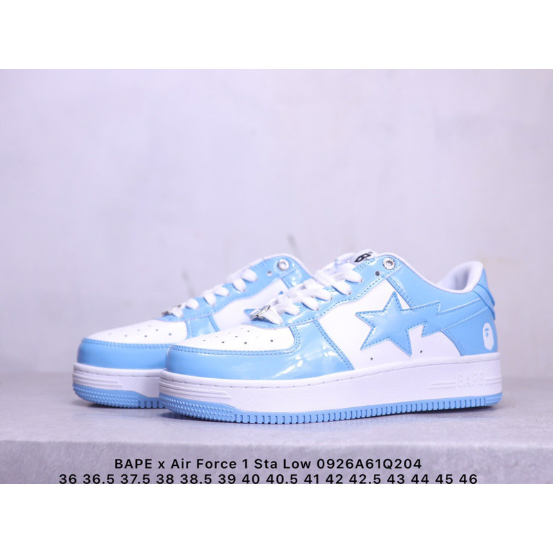 Bape  Sta Patent Leather Blue White