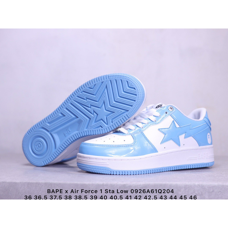 Bape  Sta Patent Leather Blue White