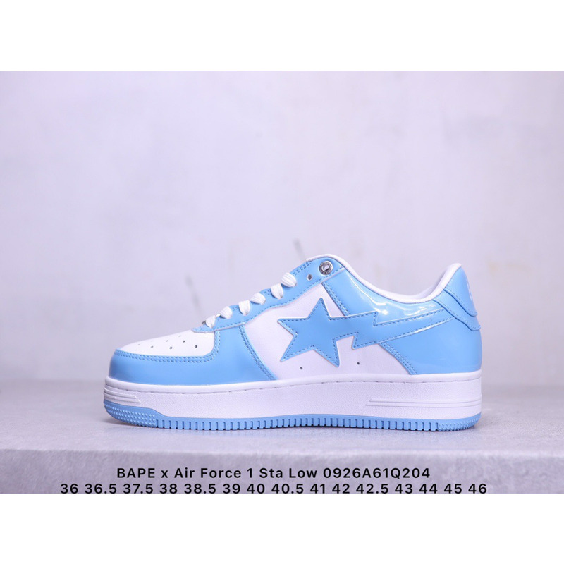 Bape  Sta Patent Leather Blue White