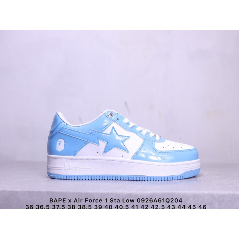 Bape  Sta Patent Leather Blue White